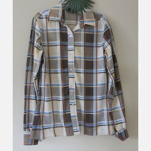 VINTAGE CITY LIGHTS Plaid Western Button Up Shirt Size 9/10 Women Country Girl